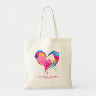 Love One Another Bible Verse John 1334 Tote Bag