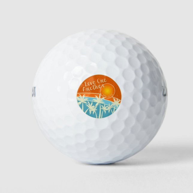 Love One Another Christian Design Golf Balls (Front)