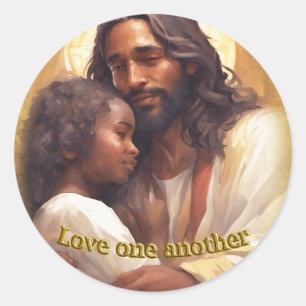 Love one Another Classic Round Sticker