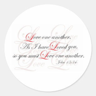 Love One Another Classic Round Sticker