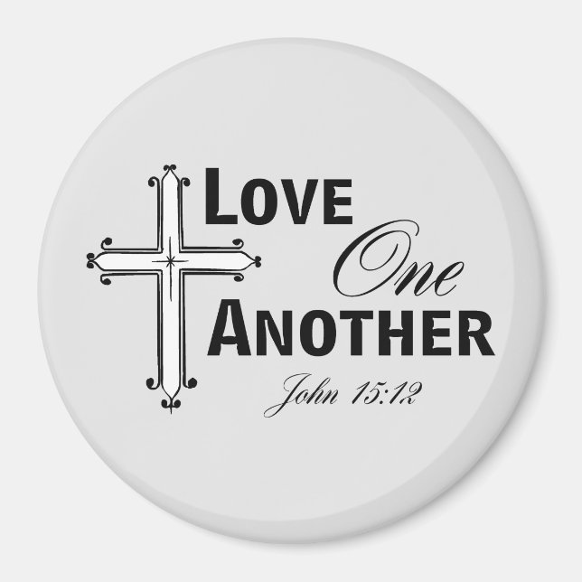 Love One Another Cross Magnet (Front)