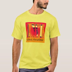 Love One Another Graphic Yellow T-Shirt