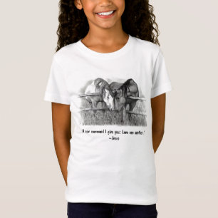 Love One Another: Jesus: Horses T-Shirt