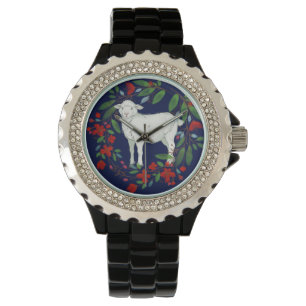 Love One Another Lamb & Floral Watch
