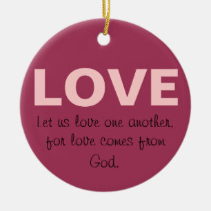 Love One Another Ornament Round