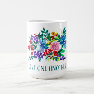 Love One Another Phoebe Floral Inspirational Coffee Mug