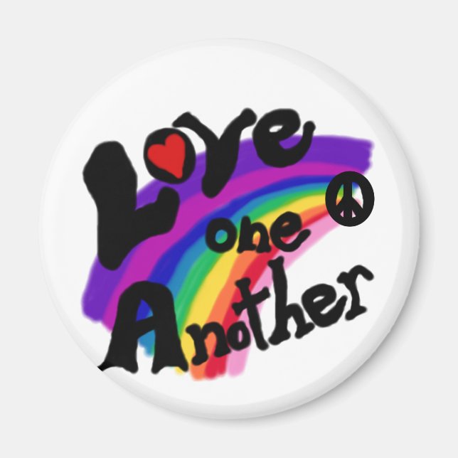 Love One Another Rainbow Magnet (Front)
