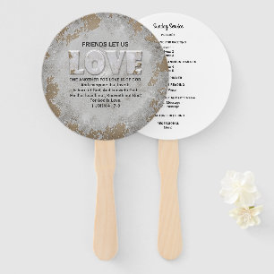 Love One Another Scripture Verse 1 John 4:7-8 Hand Fan