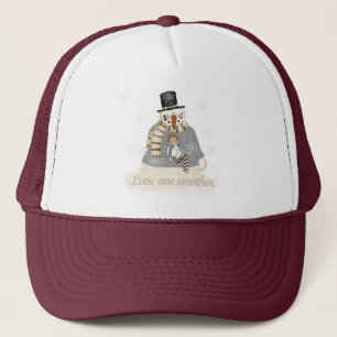 Love One Another Snowman T-shirts and Gifts Trucker Hat