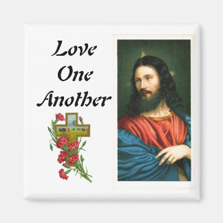 Love One Another with Jesus Christ Image Magnet