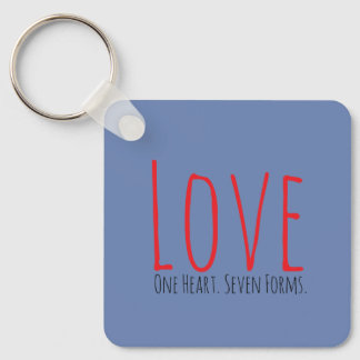 Love - One Heart. Seven Forms Acrylic Keychain
