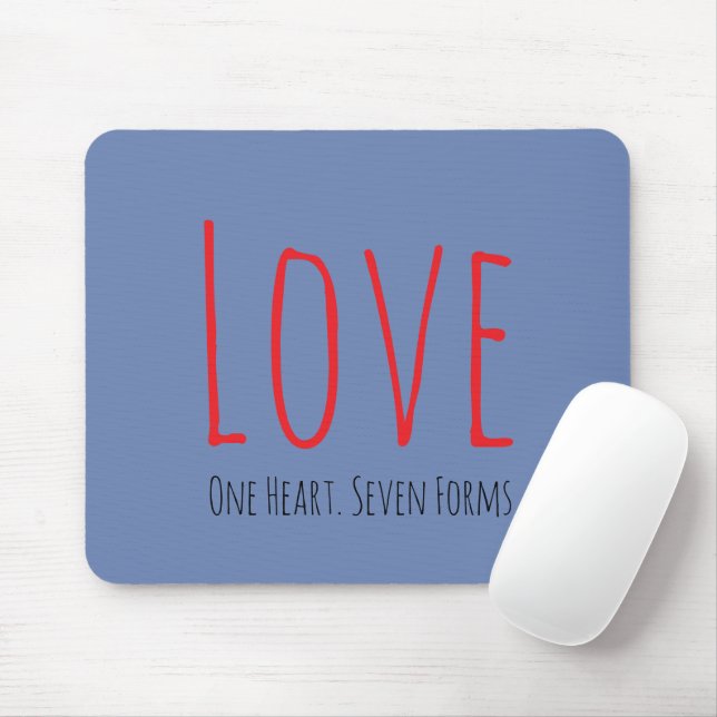 Love - One Heart. Seven Forms Mousepad (With Mouse)