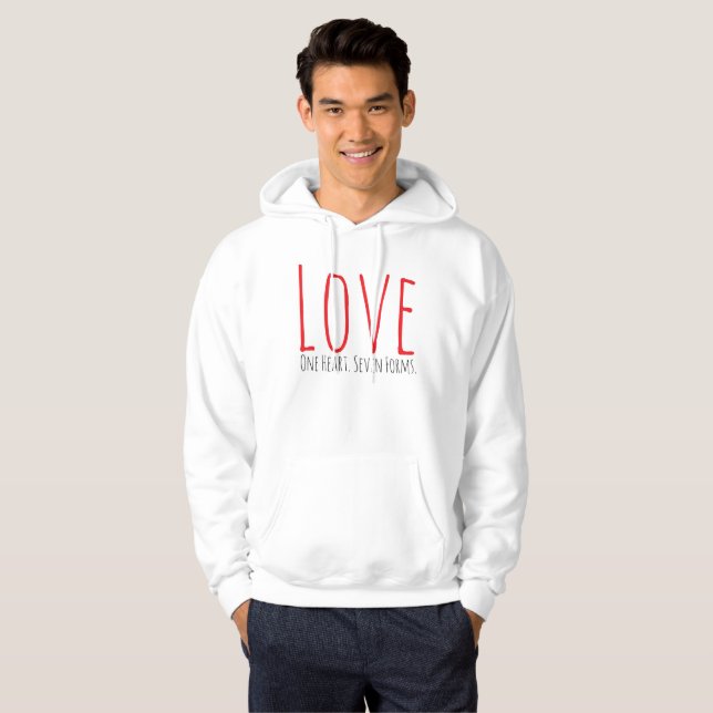 Love - One Heart. Seven Forms T-Shirt Hoodie (Front Full)