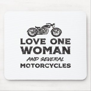 Love One Woman And Several Motorcycles Essential Mouse Mat