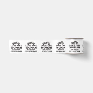 Love One Woman And Several Motorcycles Essential Satin Ribbon
