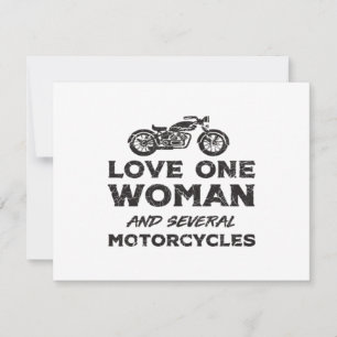 Love One Woman And Several Motorcycles Essential Save The Date