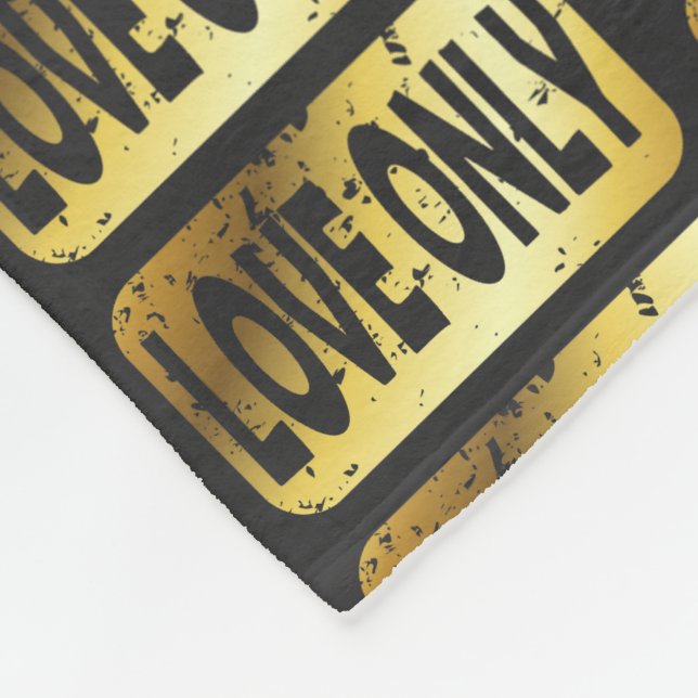Love only T-Shirt Fleece Blanket (Corner)