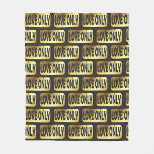 Love only T-Shirt Fleece Blanket