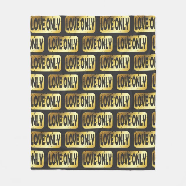 Love only T-Shirt Fleece Blanket (Front)