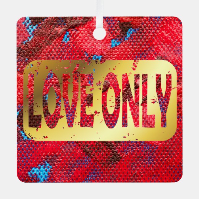 Love only T-Shirt Metal Tree Decoration (Front)