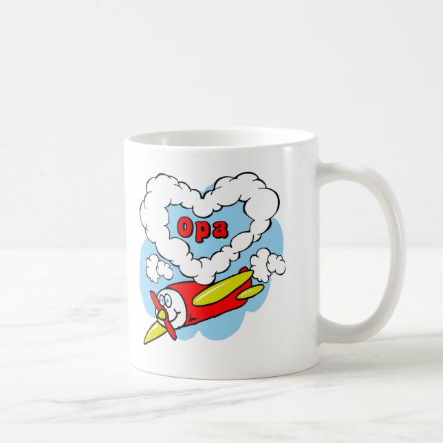 Love Opa Kids Aeroplane Coffee Mug (Right)