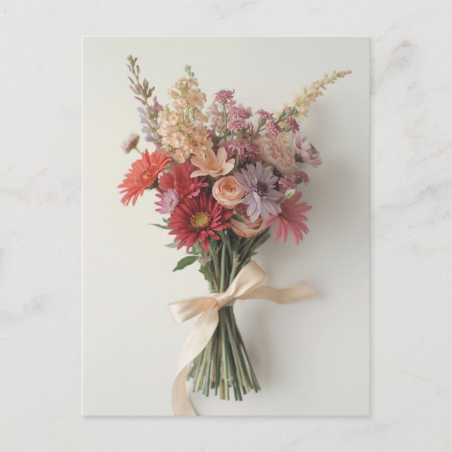 Love or Friendship – Elegant Floral Bouquet Postcard (Front)