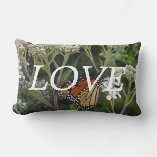 lOVE orange butterfly inspiration pillow