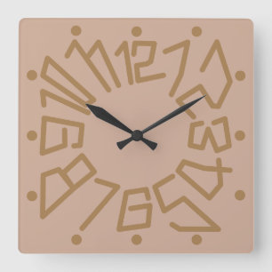 Love ORIGINALS NUMBERS by Masanser Square Wall Clock