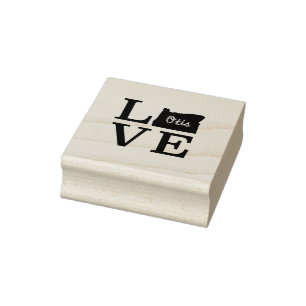 LOVE Otis Rope Black Rubber Stamp
