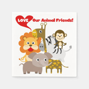Love Our Animal Friends Napkin