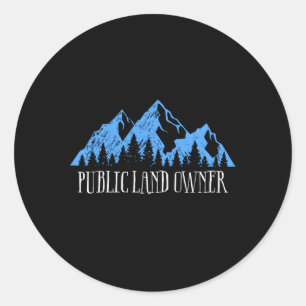 Love Our Public Lands Public Land Owner Classic Round Sticker