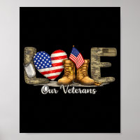 Love our veterans day proud military american flag