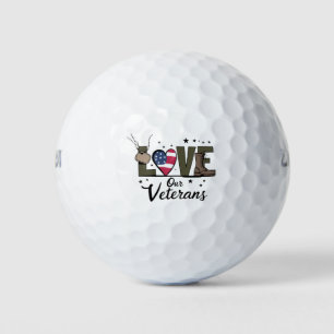 Love Our Veterans Day Proud Military Veteran Day  Golf Balls