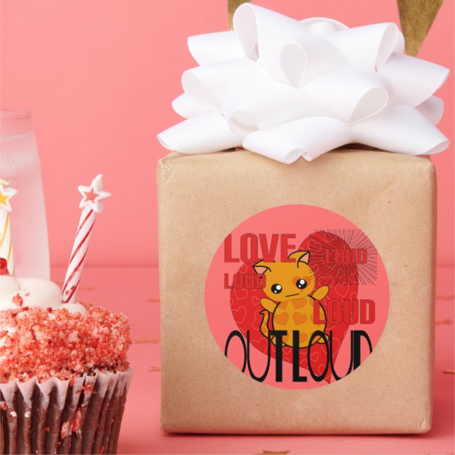 Love Out Loud Classic Round Sticker (Party)