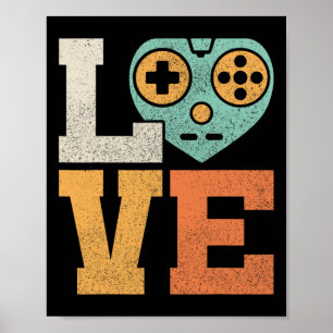 Love Outfit Vintage Video Game Costume Retro Gamin Poster