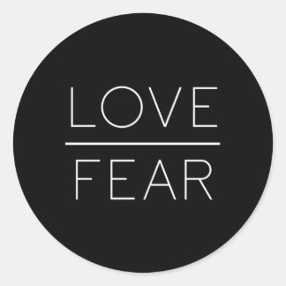 Love Over Fear Classic Round Sticker