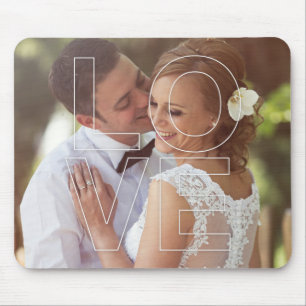 LOVE Overlay Photo Mouse Pad