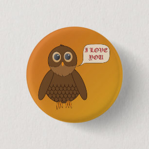 Love Owl 3 Cm Round Badge