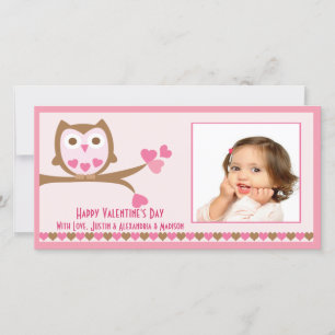 Love Owl Valentine's Day Holiday Card