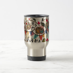 Love Owls Valentines Travel Mug