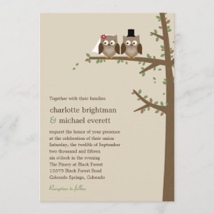 Love Owls Wedding Invitation