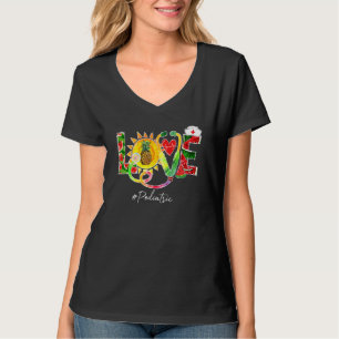 Love Paediatrics Nurse Off Duty Watermelon Pineapp T-Shirt