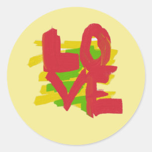 Love Painted Letters Art Sticker
