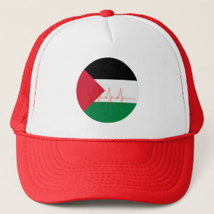 Love Palestine Heart Pulse فلسطين   Free Palestine Trucker Hat