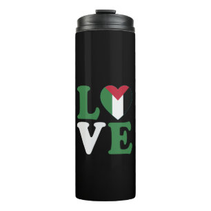 Love Palestine Palestinian flag Thermal Tumbler