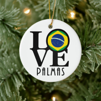 LOVE Palmas Ceramic Tree Decoration