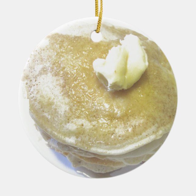 Love Pancakes Ceramic Tree Decoration (Front)