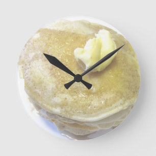 Love Pancakes Round Clock