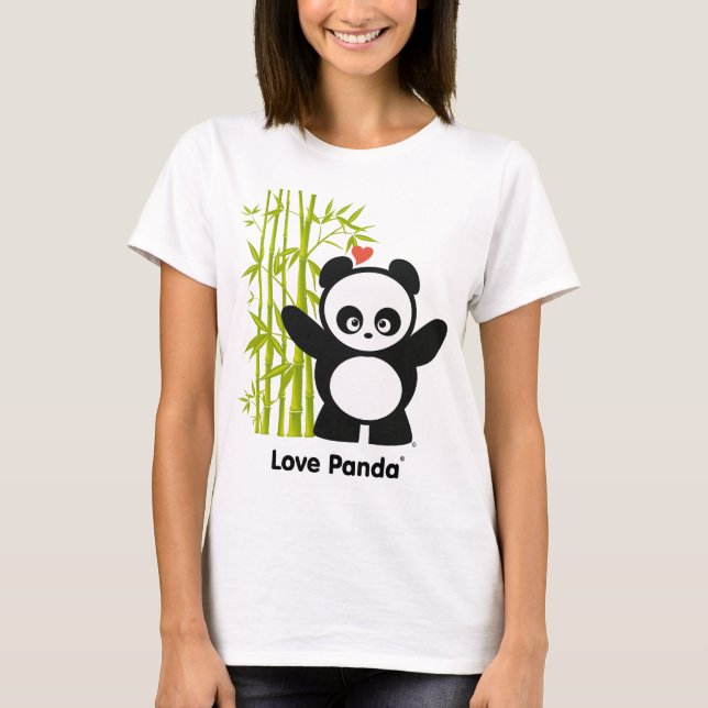 Love Panda® Ladies Long Sleeve T-Shirt (Front)
