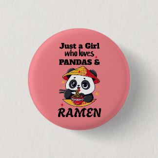 Love Pandas and Ramen 3 Cm Round Badge